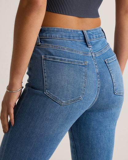 Bella Stretch Kick Flare Jeans - 24 / Deep Rinse