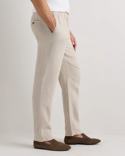 100% European Linen Pants - S / Bayberry Olive