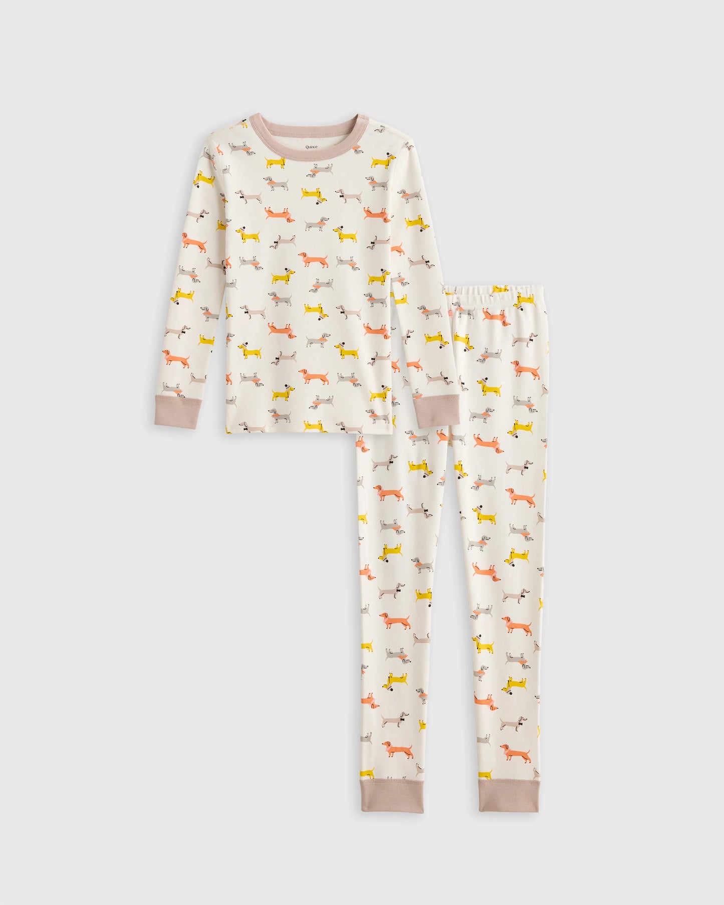 100% Organic Cotton Long Sleeve and Pant Pajama Set - 2T / Navy Stripe