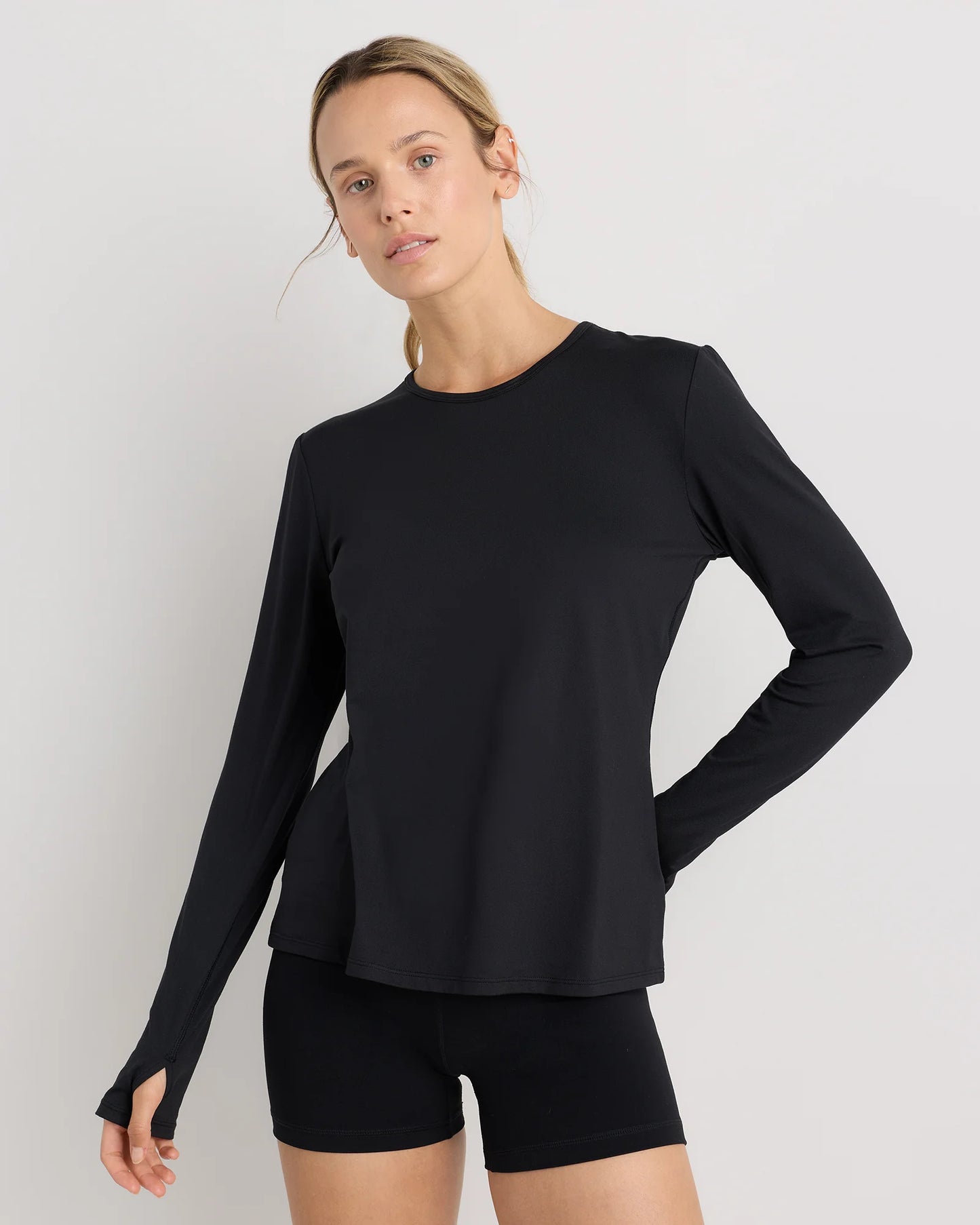Flowknit Breeze Long Sleeve Top - XS / Heather Deep Navy
