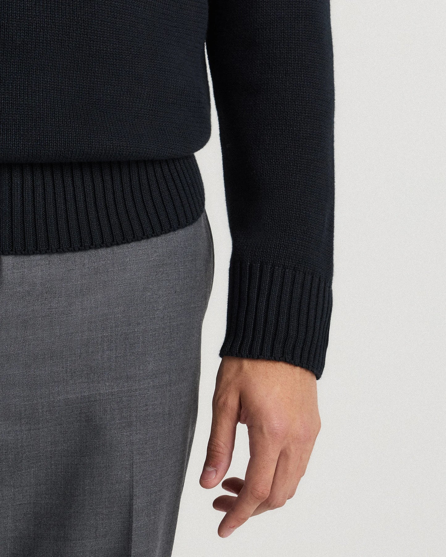100% Organic Cotton Quarter-Zip Sweater - S / Moonstone Blue