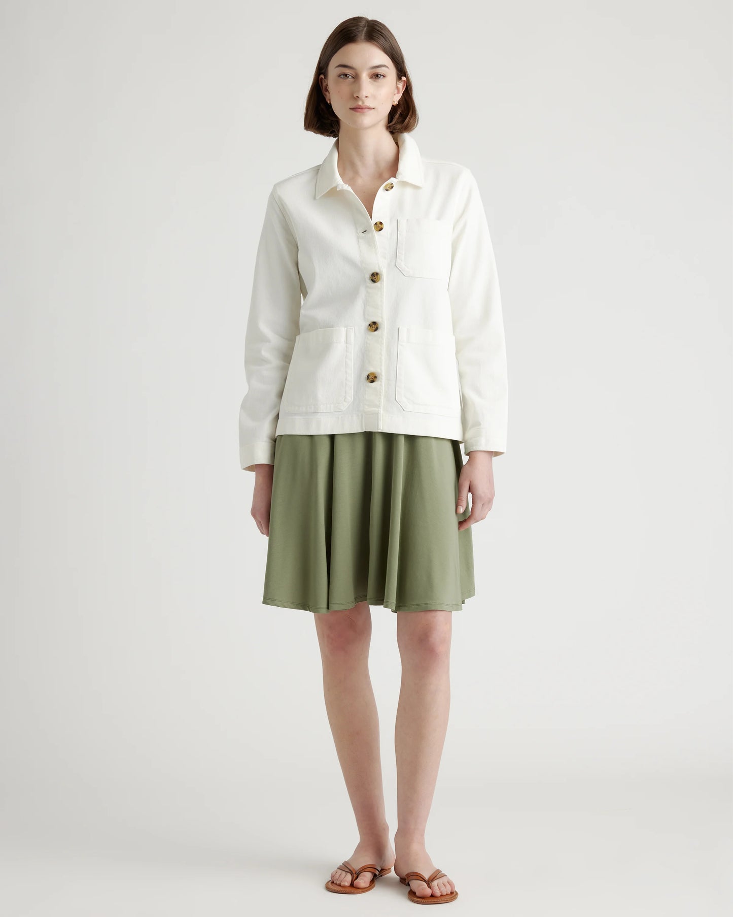 Organic Comfort Stretch Chore Jacket - XS / Vanilla