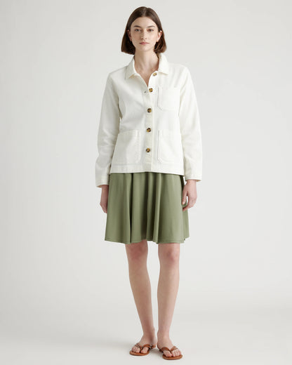 Organic Comfort Stretch Chore Jacket - XS / Vanilla