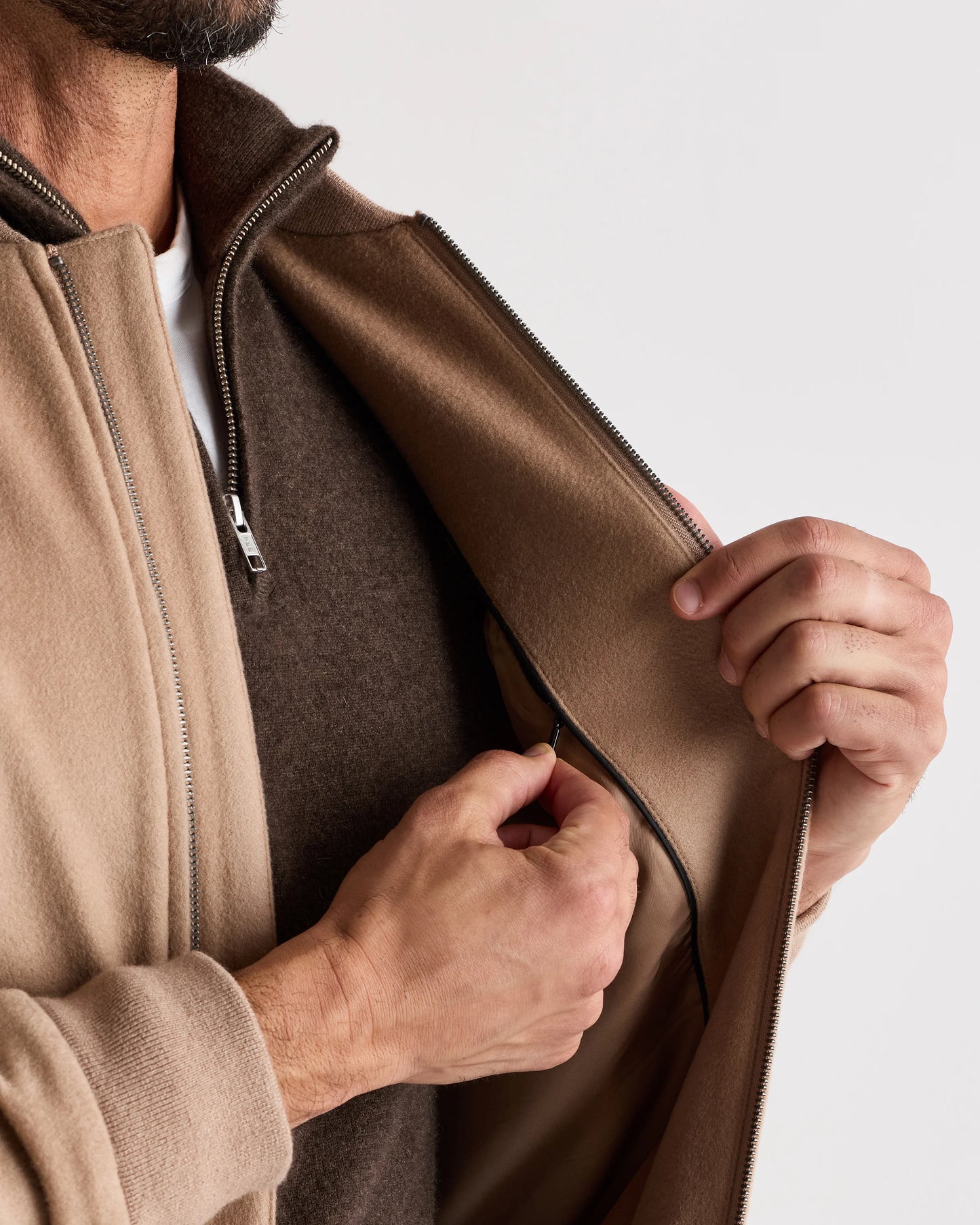 100% Mongolian Cashmere Bomber Jacket - S / Black