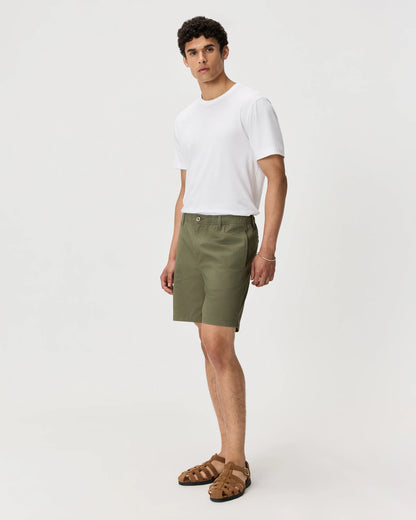 Organic Stretch Cotton Pull On Chino Shorts - 7" - XS / Sand Dune