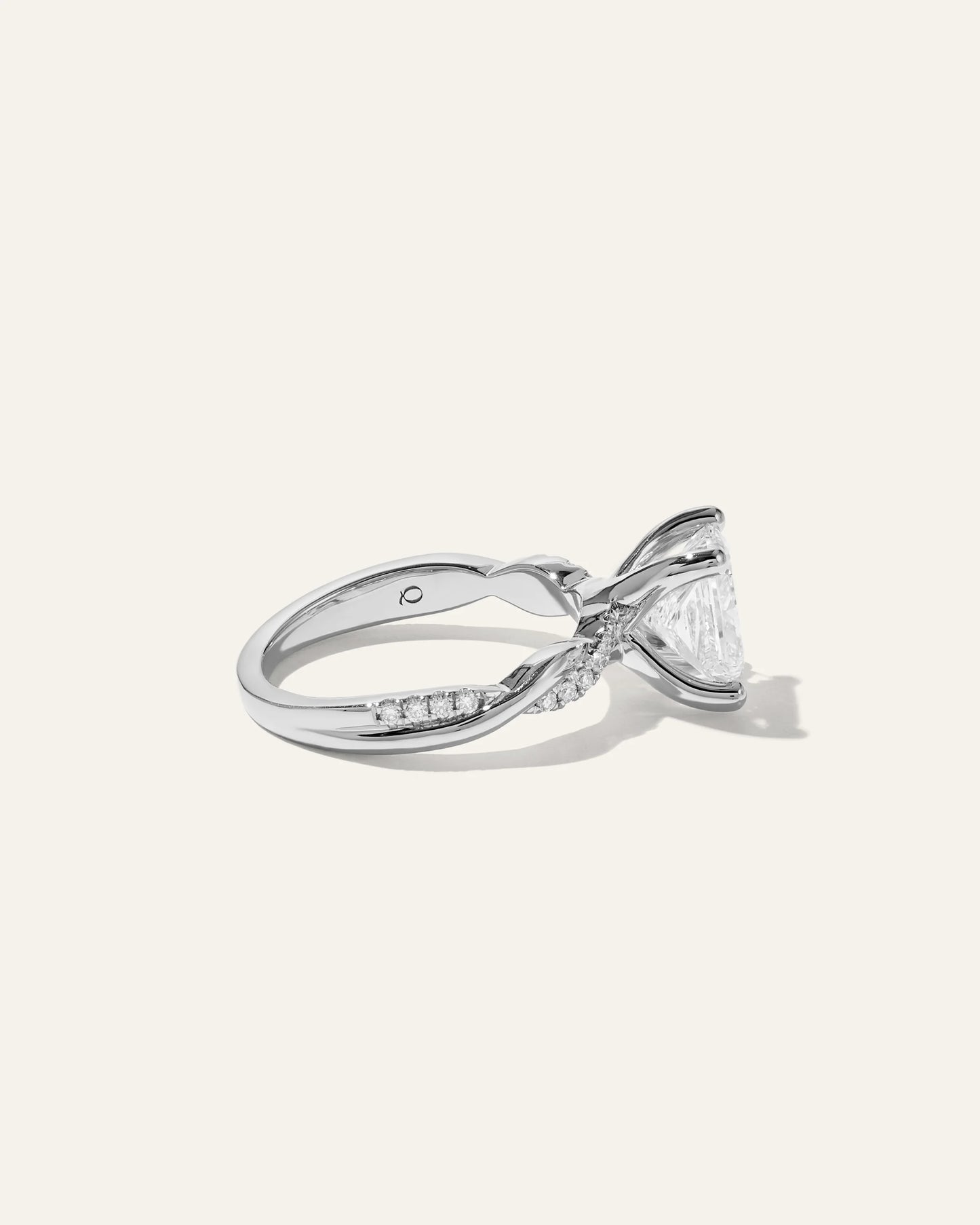 Lab Grown Diamond Princess Twisted Engagement Ring - 2.5ct - 4 / Yellow Gold