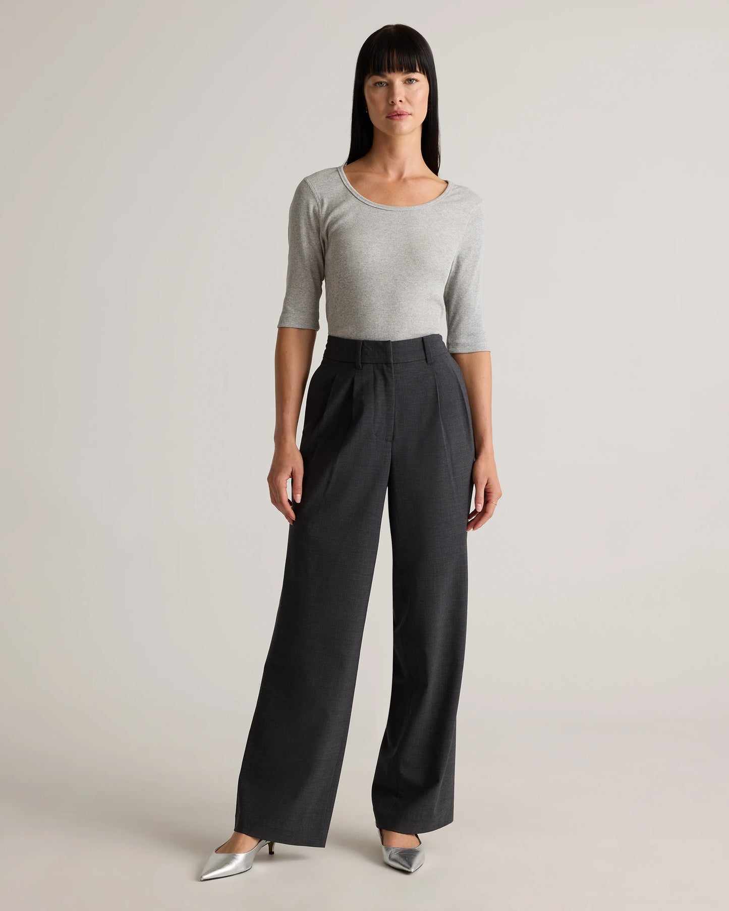 Italian Wool Pleated Trouser - 0 / Black
