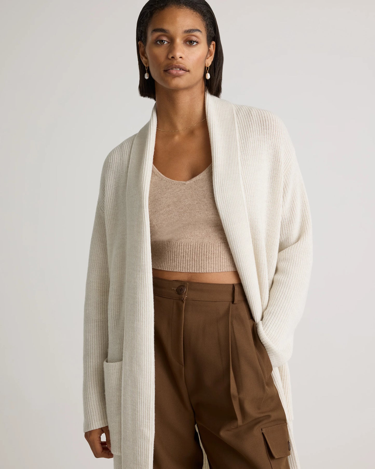 Australian Merino Wool Duster Cardigan - XS / Malted Toffee