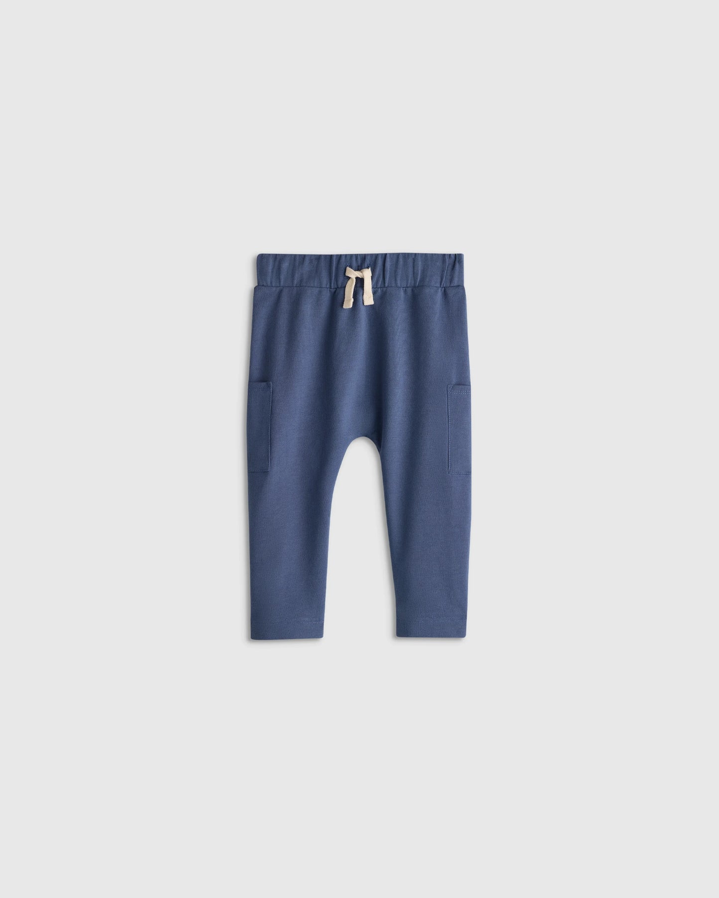 Organic Cotton French Terry Pocket Pants - 3-6M / Vintage Blue