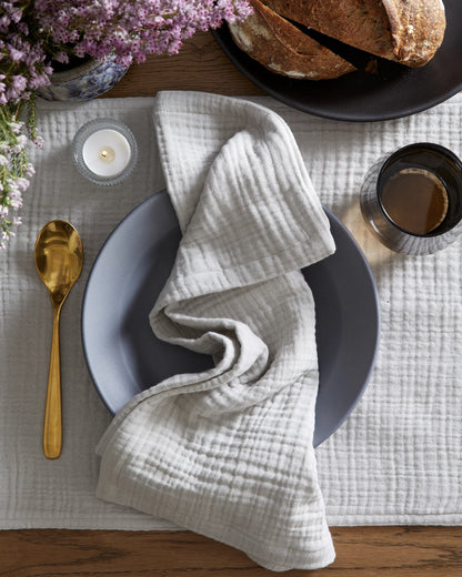 Organic Cotton Gauze Napkins (Set of 8) - One Size / Chocolate