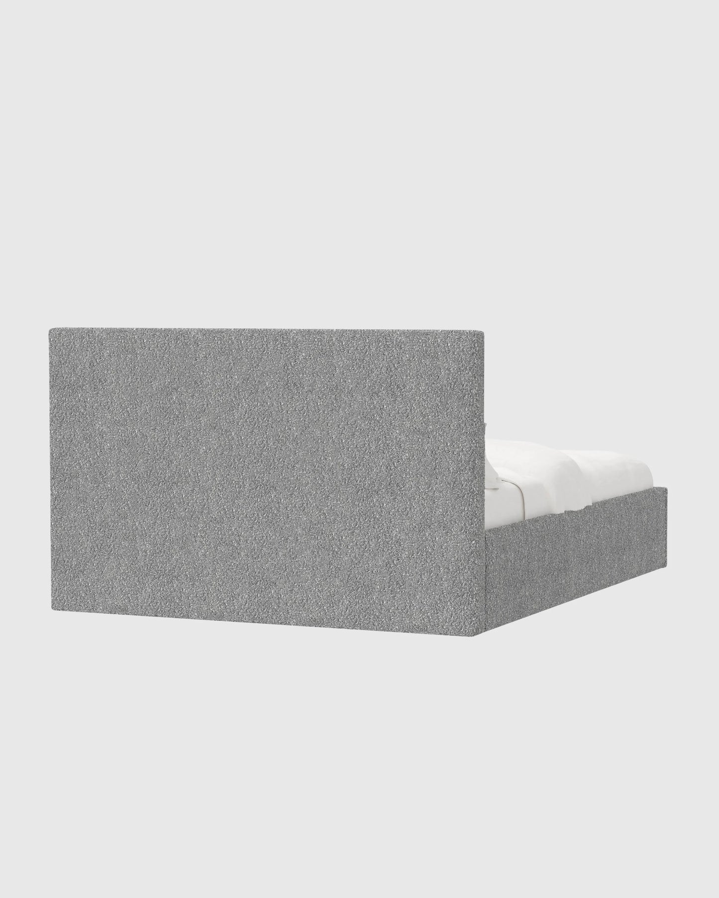 Plush Boucle Square Bed - Full / Ivory