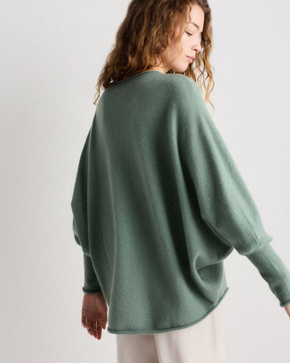 Mongolian Cashmere Batwing Sweater - S/M / Black