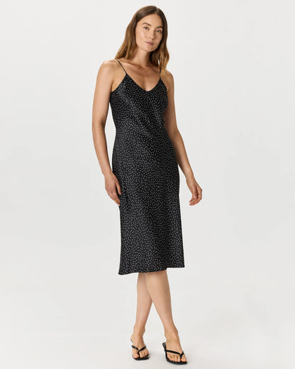 100% Washable Silk Slip Dress - XS / Black