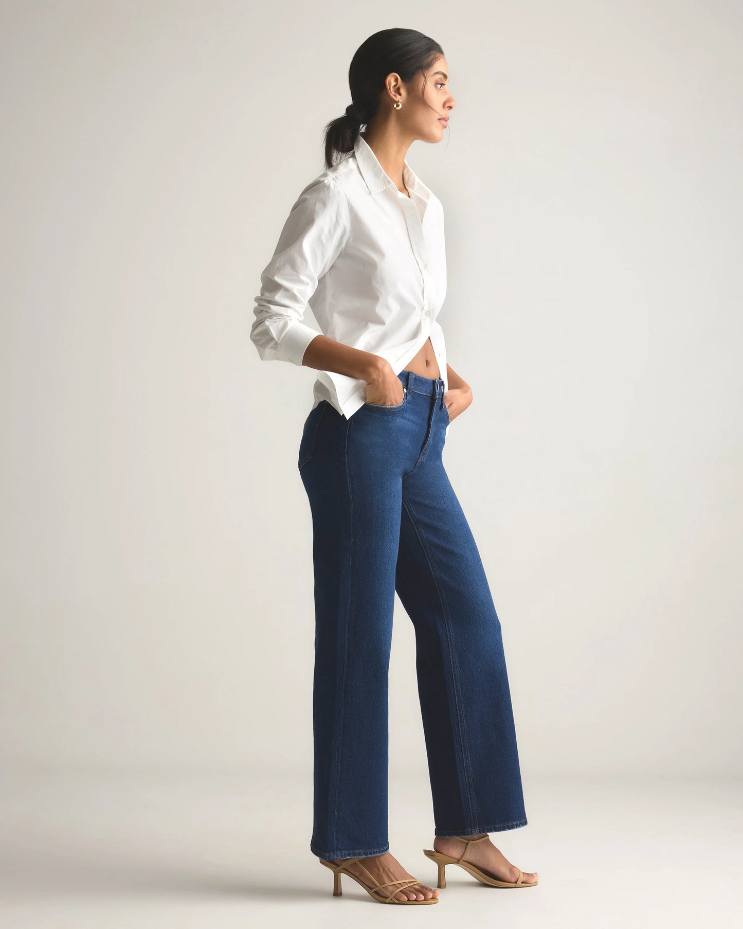 Bella Stretch Relaxed Straight Jeans - 24 / Atlantic Blue