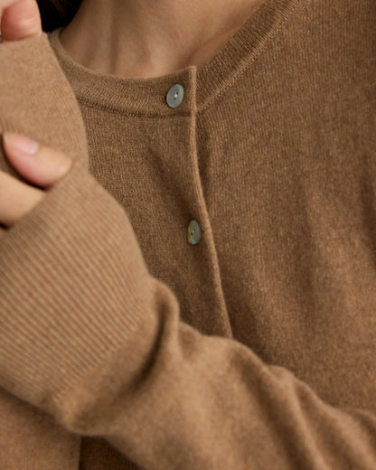 Mongolian Cashmere Cardigan Sweater - XS / Black