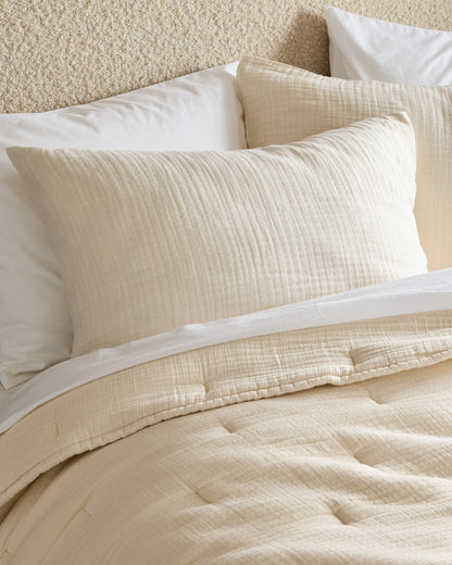 Organic Cotton Gauze Sham Set - Standard / Dried Sage