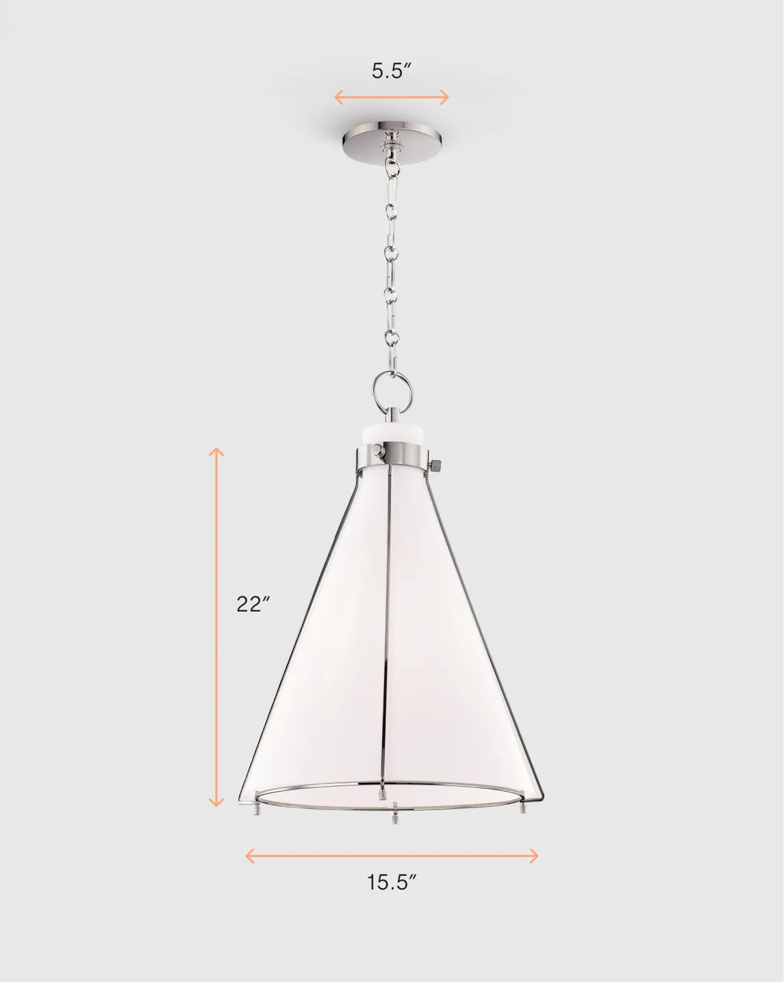 Iron and Opal Glass Conical Pendant Light - One Size / Brass