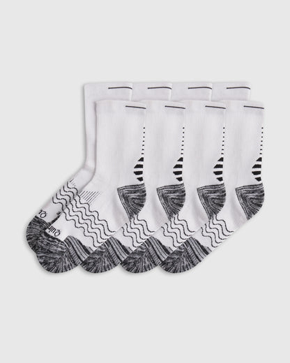 Performance Running Crew Socks (4-Pack) - S / White