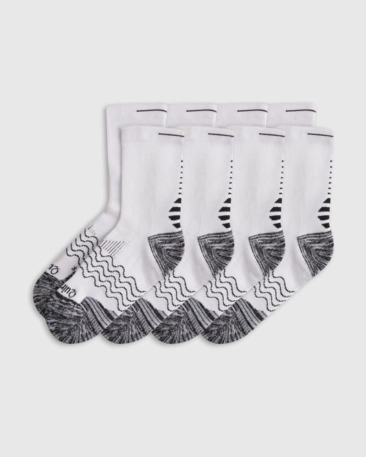 Performance Running Crew Socks (4-Pack) - S / White
