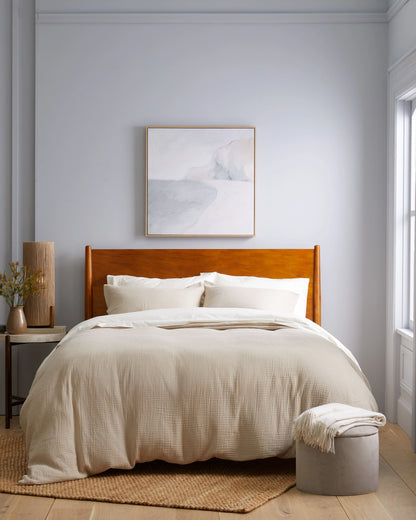 Organic Cotton Gauze Duvet Cover - Twin / Dried Sage