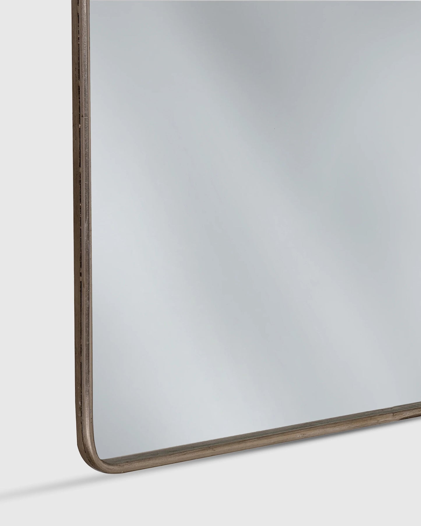 Arched Metal Framed Wall Mirror - One Size / Silver Metal Frame