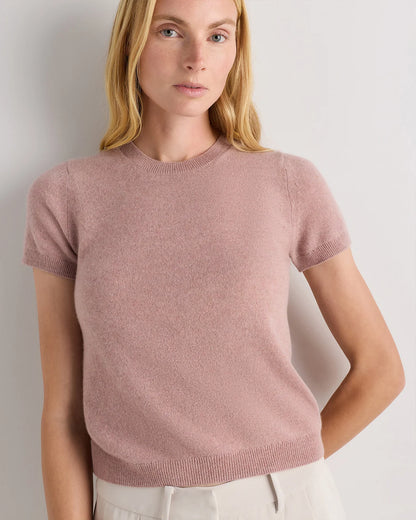 Mongolian Cashmere Tee - XS / Pale Custard Yellow