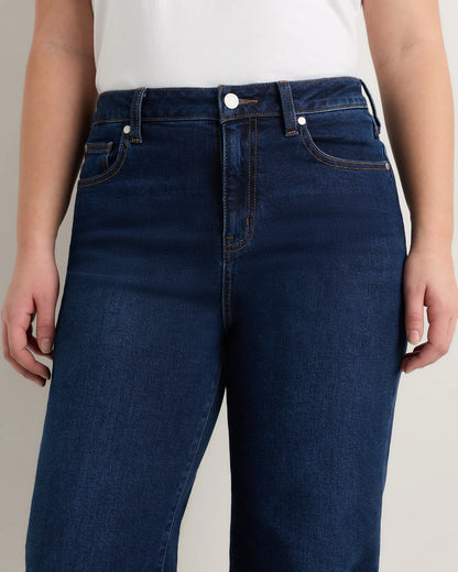 Curvy Bella Stretch Wide Leg Jeans - 24 / Black