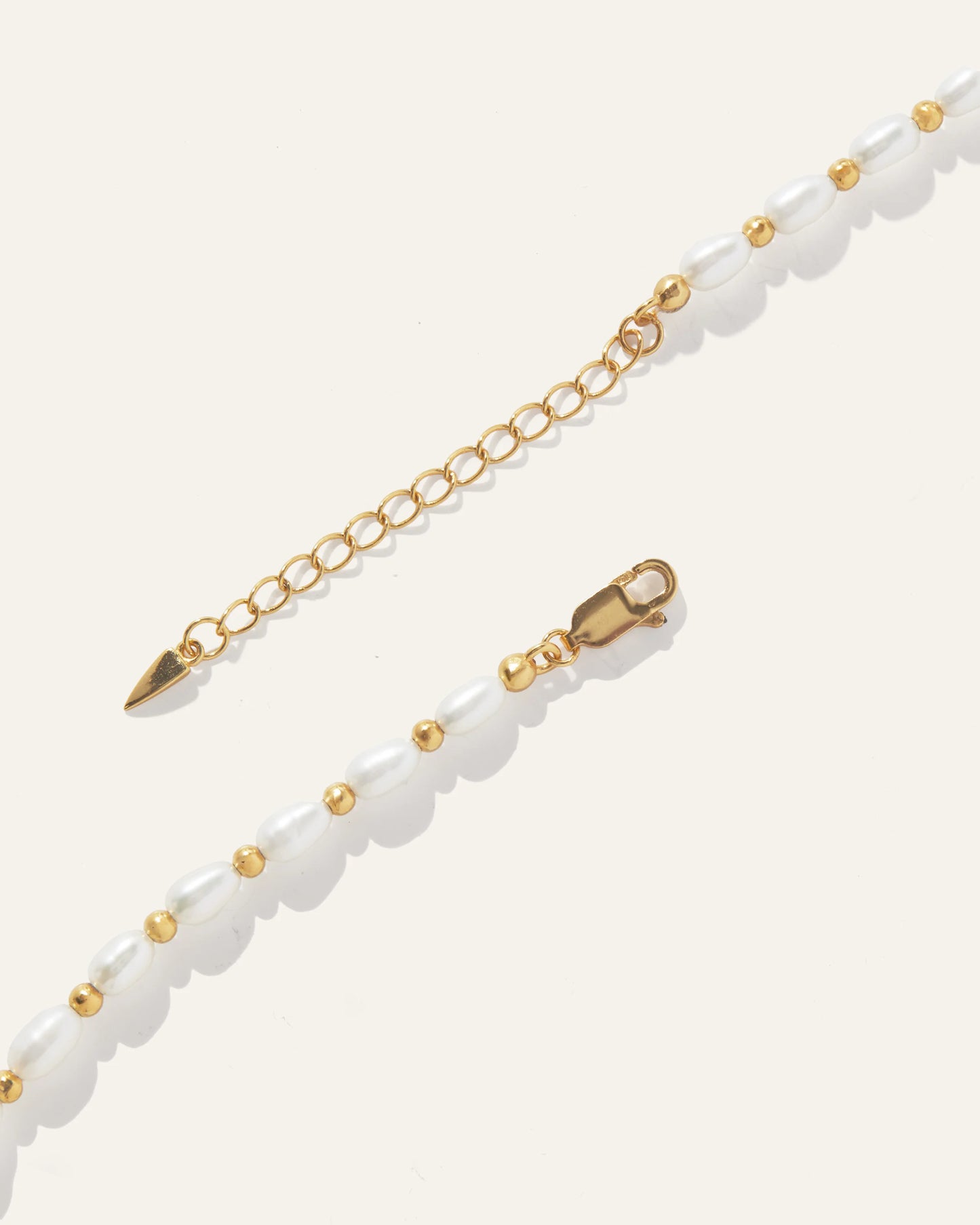 Seed Pearl Beaded Necklace - One Size / Gold Vermeil