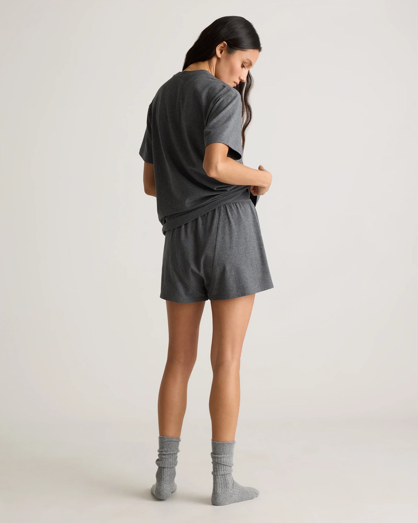 Dream Lounge Oversized Short Sleeve Pajama Set - XS / Bold Black