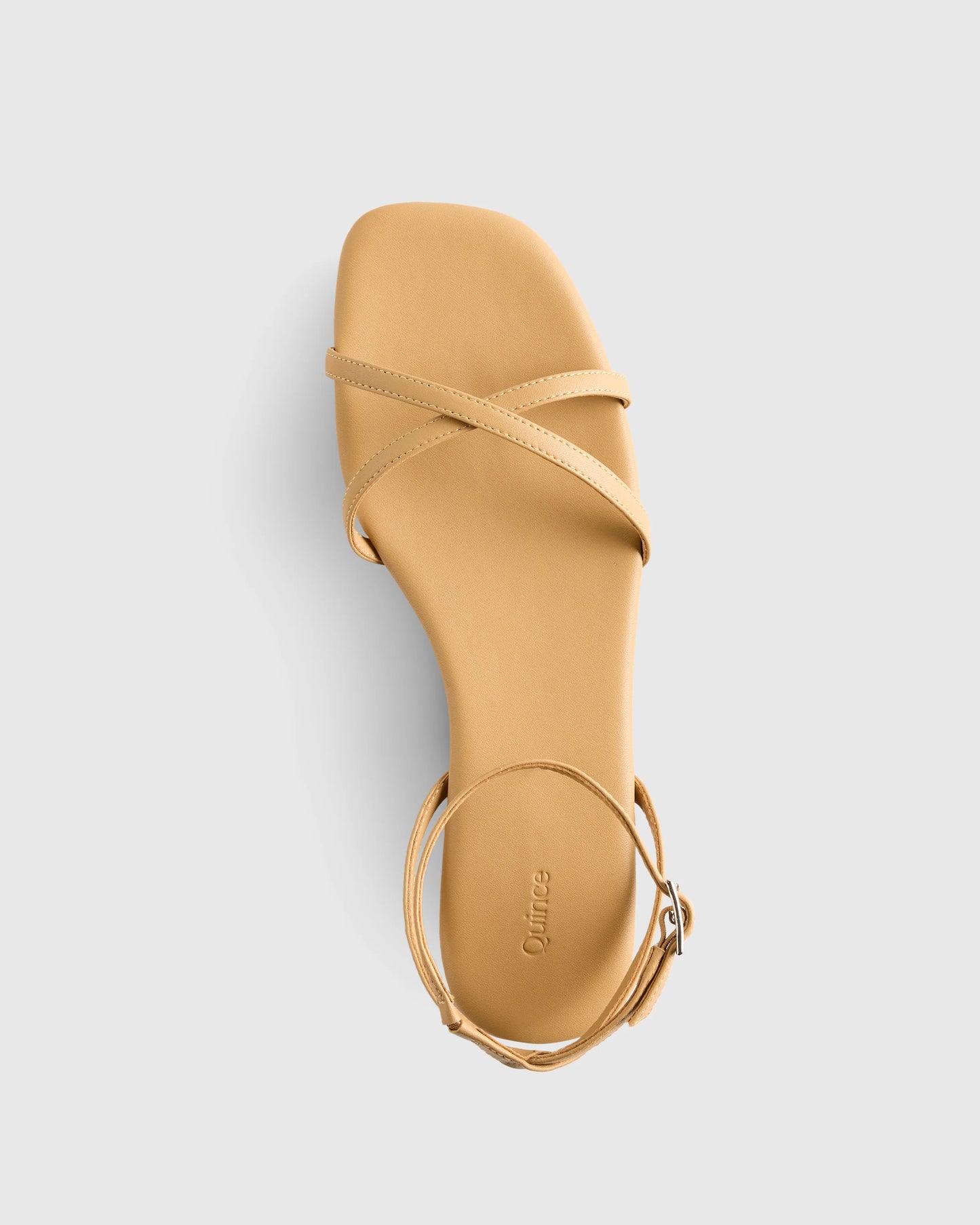 Italian Leather Ankle Strap Sandal - 5 / Cognac