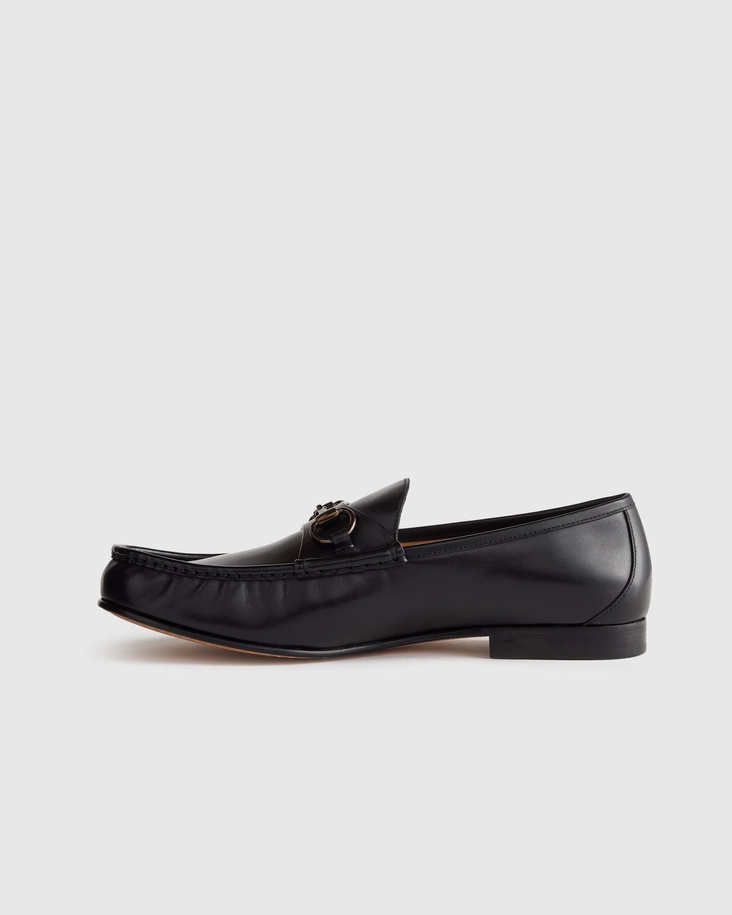 Calfskin Leather Horsebit Loafer - 7 / Tan