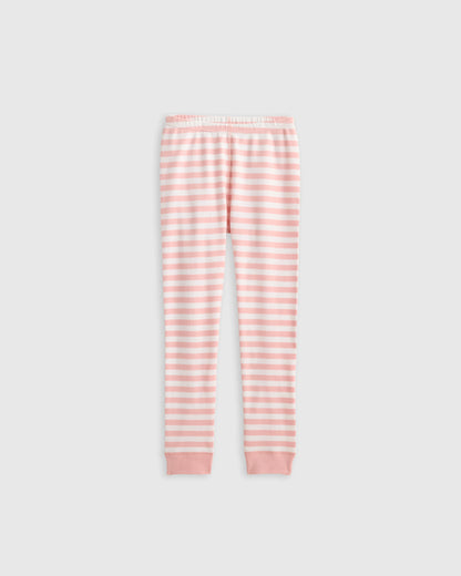 100% Organic Cotton Long Sleeve and Pant Pajama Set - 2T / Navy Stripe