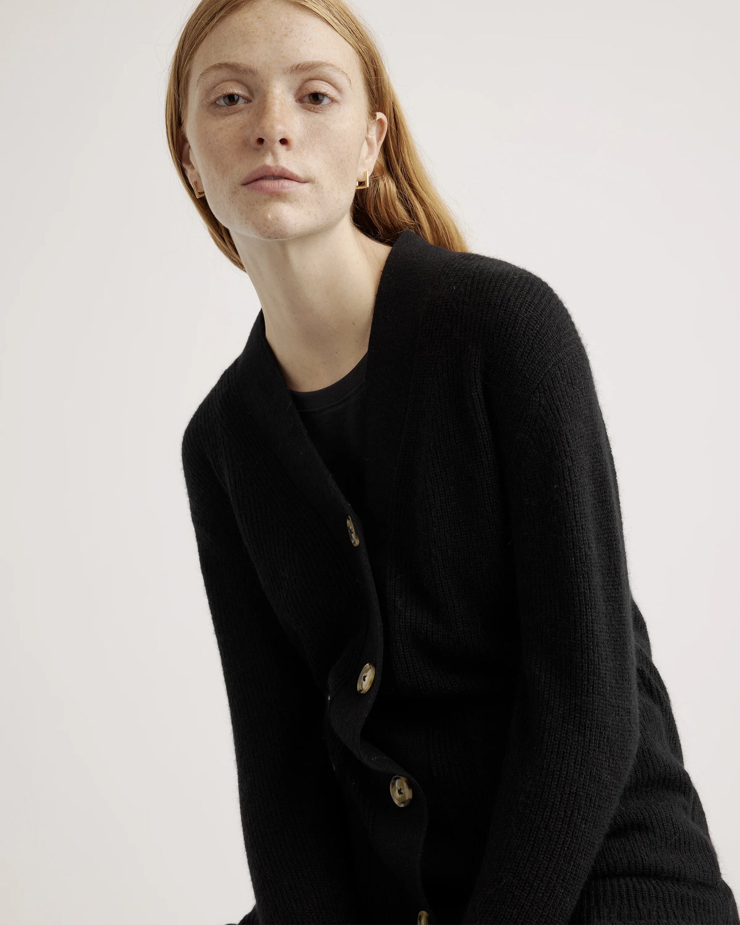 Baby Alpaca-Wool Oversized Cardigan - XS / Black