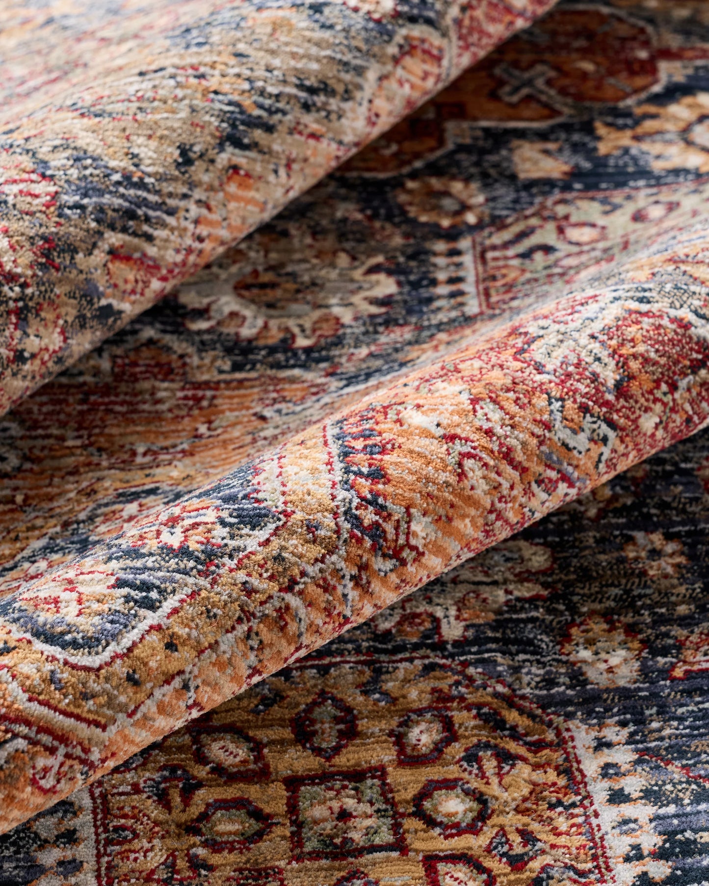 Thea Performance Rug - 5'3" x 7'10" / Rust/Navy