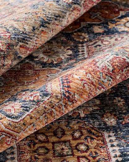 Thea Performance Rug - 5'3" x 7'10" / Rust/Navy