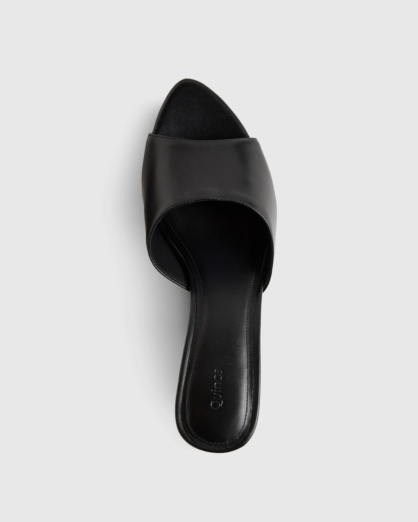 Italian Leather 65mm Stiletto Mule - 5 / Black