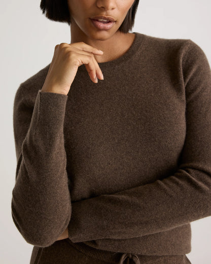 Mongolian Cashmere Crewneck Sweater - XS / Ivory