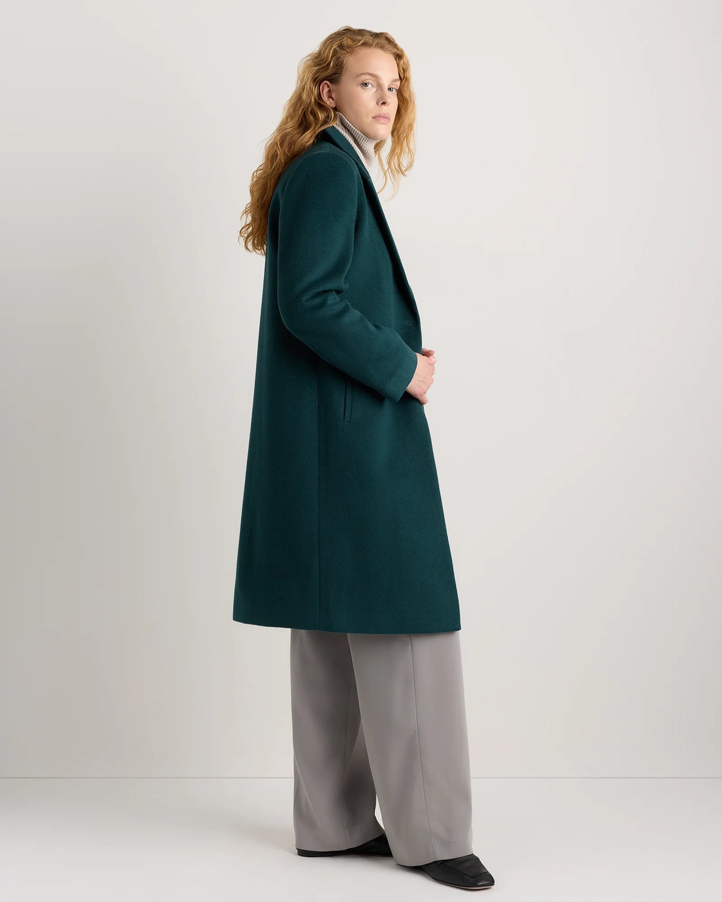 Wool Cashmere Blazer Coat - XS / Mocha Brown
