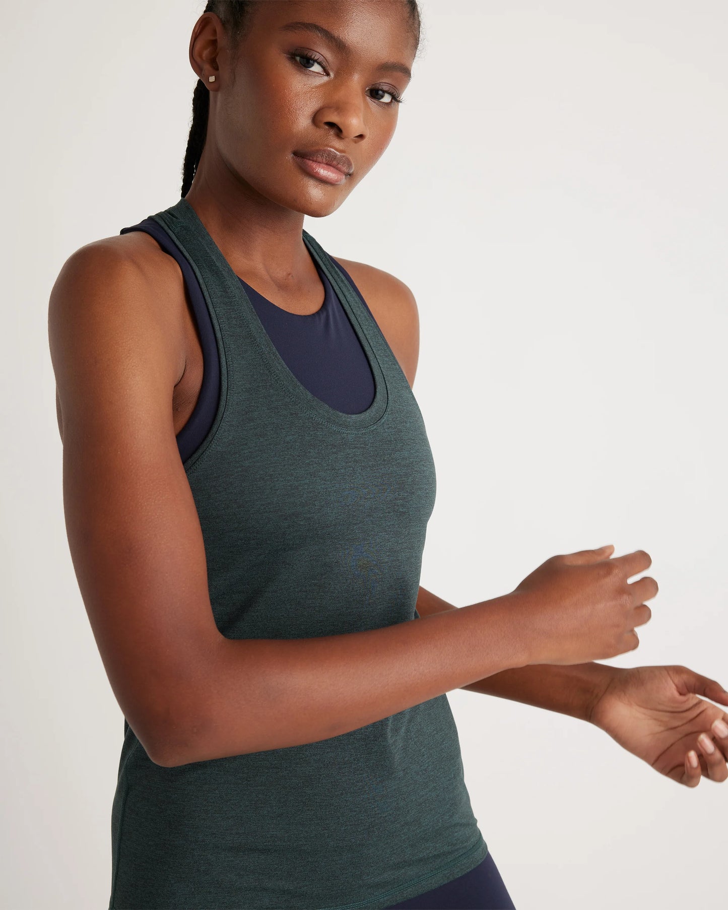Flowknit Breeze Racerback Tank - XS / Heather Green