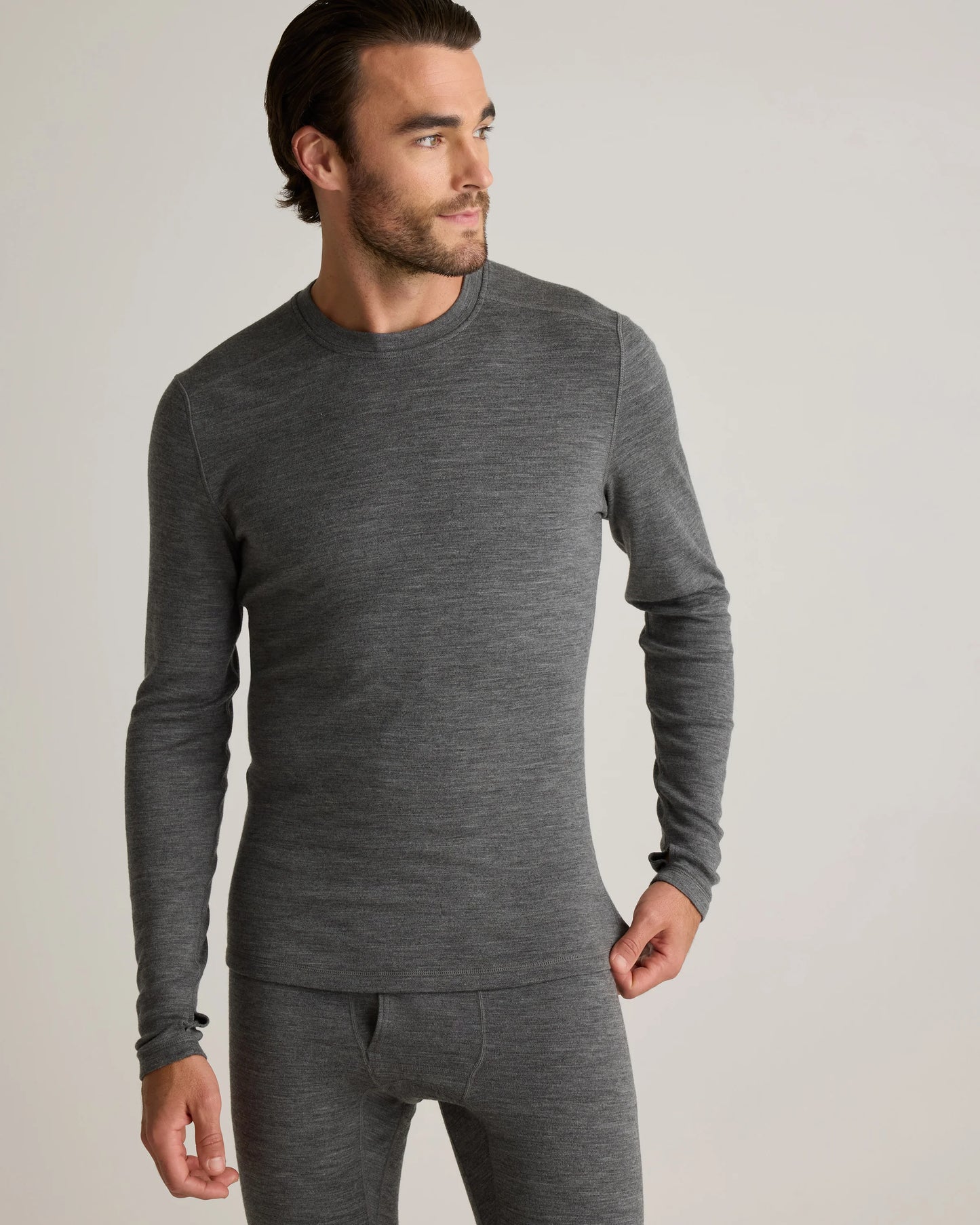 100% Merino Wool Cold Weather Base Layer Bottoms - S / Black