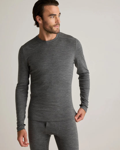 100% Merino Wool Cold Weather Base Layer Bottoms - S / Black
