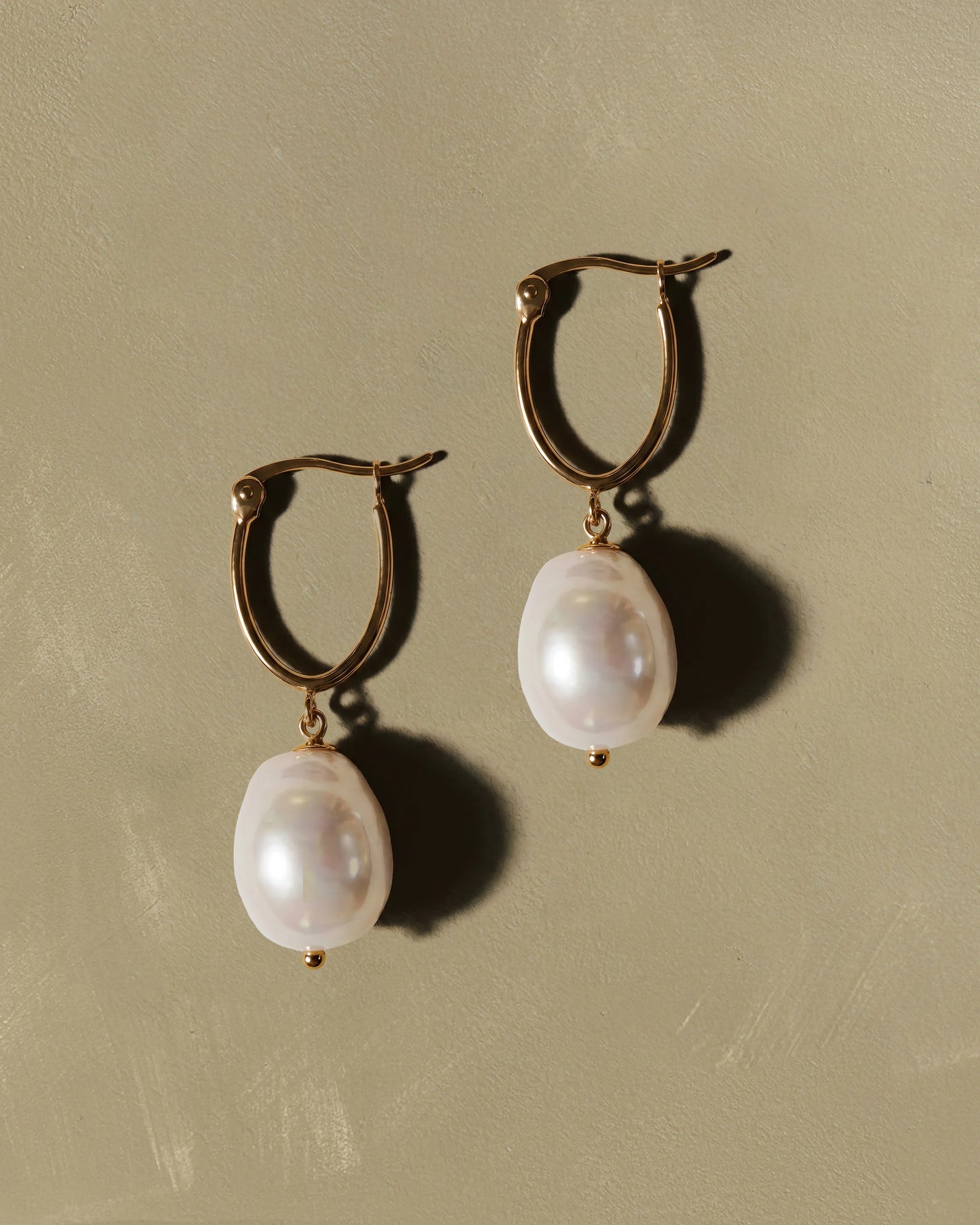 Freshwater Cultured Pearl Hoops - One Size / Gold Vermeil