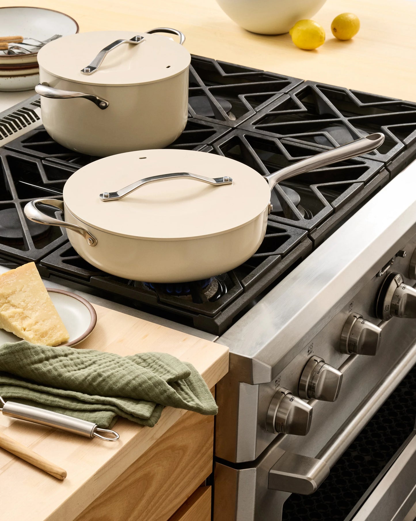 Ceramic Nonstick Saute Pan with Lid - One Size / Navy
