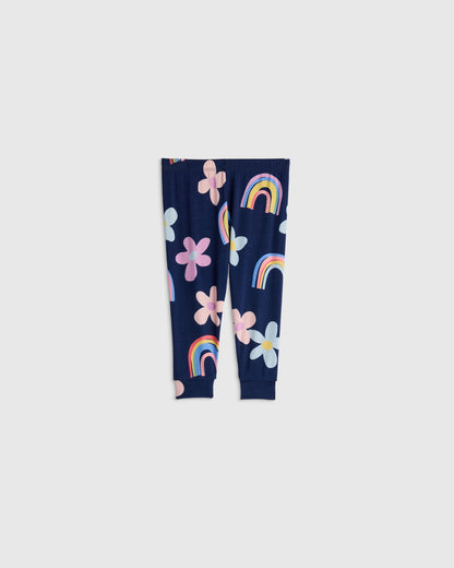 Bamboo Long Sleeve and Pant Pajama Set - 12-18M / Wildflower Dreams