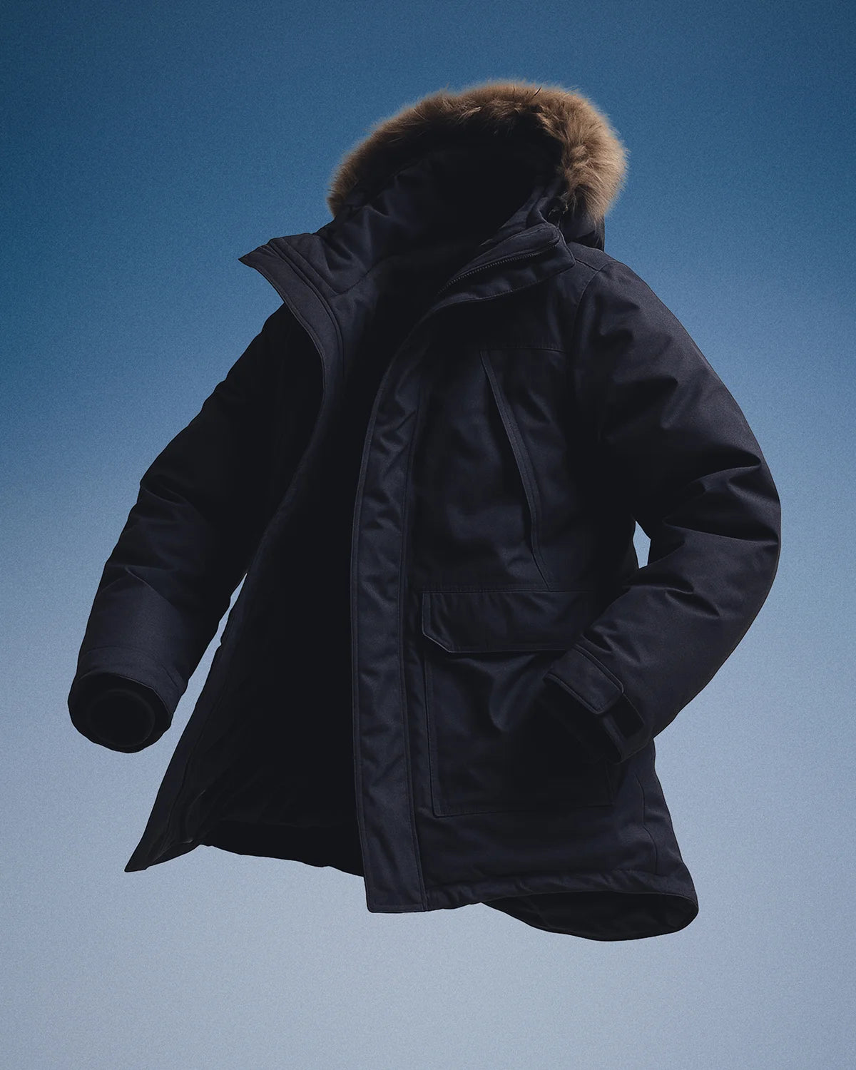 Responsible Down Hooded Parka - S / Storm Blue