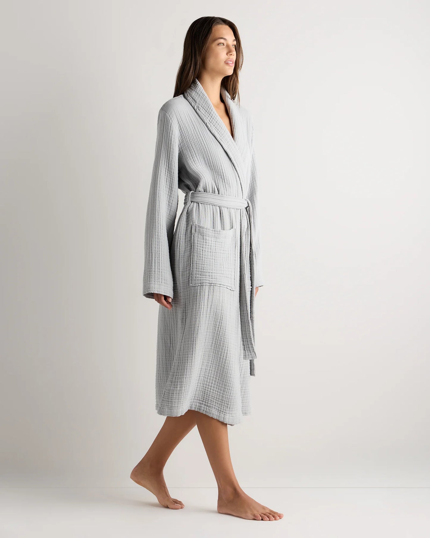 Soft Layered Turkish Cotton Robe - XS / White