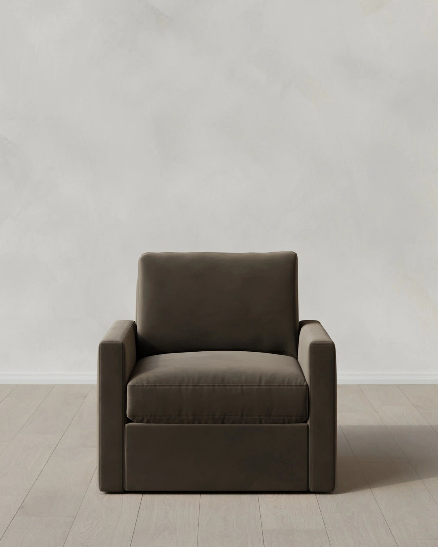 Brennan Swivel Chair in Performance Velvet - 32" / Rust