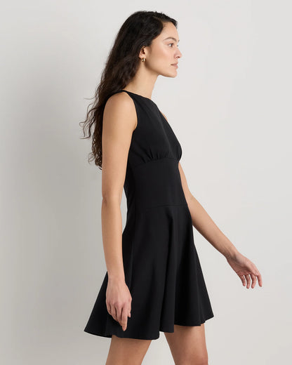 Organic Stretch Jersey Drop Waist Mini Dress - XS / Espresso