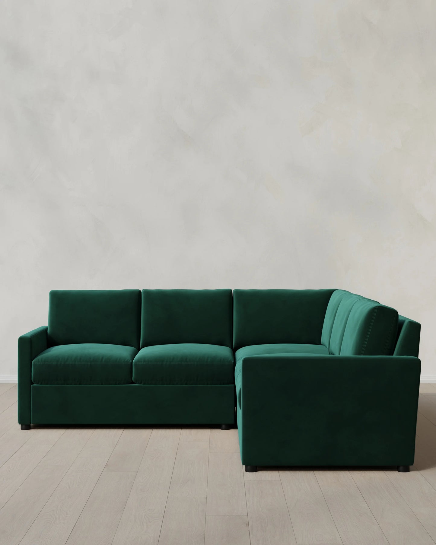 Brennan L Sectional in Performance Velvet - 99x99 / Taupe