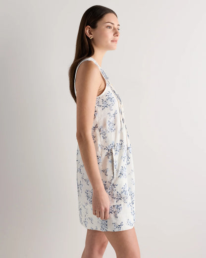 100% European Linen Sleeveless Swing Dress - XS / Classic Mini Gingham